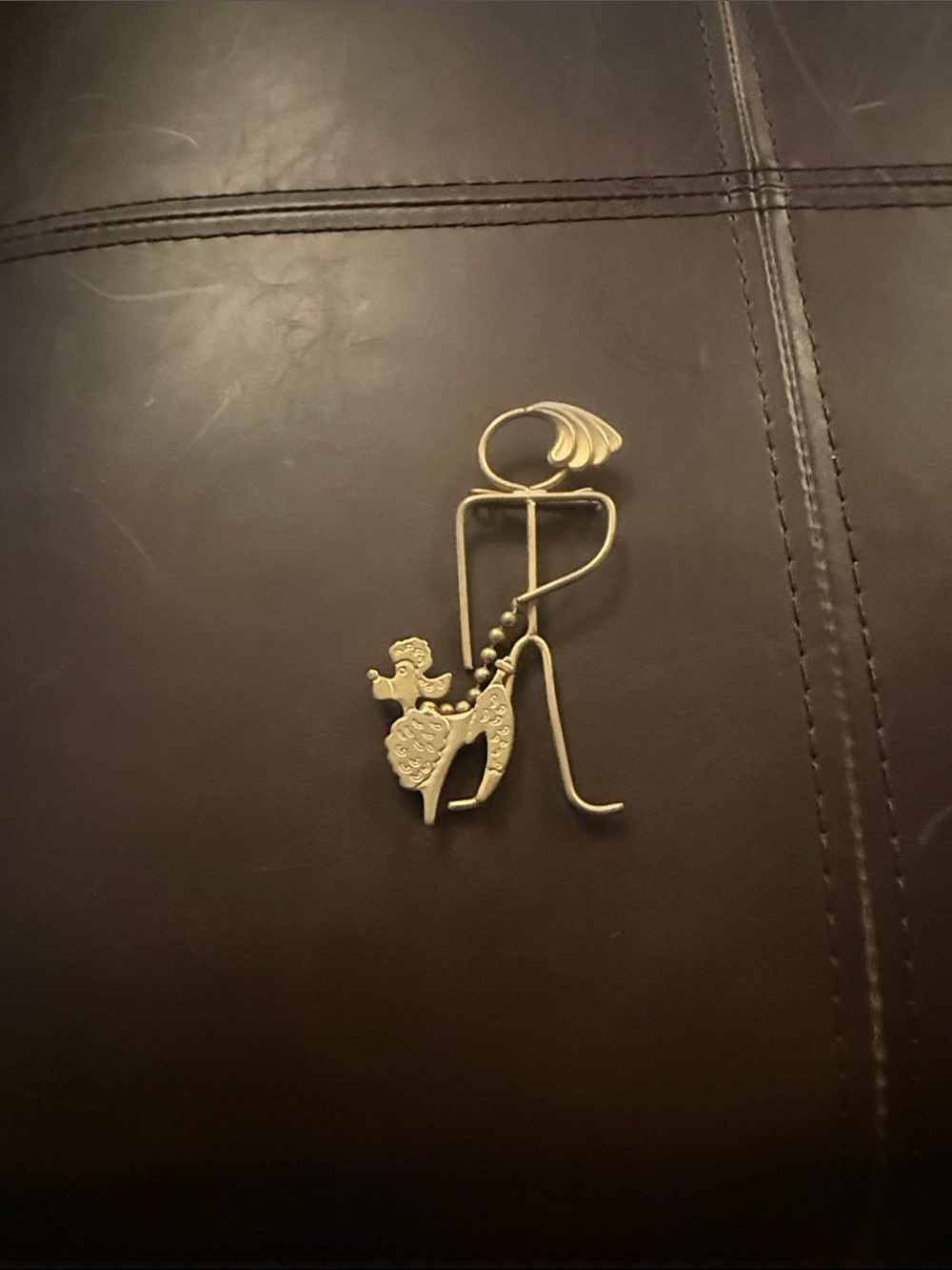 Gold Tone Poodle Brooch Pin - Elegant Women’s Jewelry